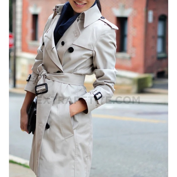 Authentic Classic Burberry Harbourne Trench Coat Sz 4 - Picture 12 of 12